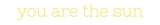 Custom Neon: you are the sun