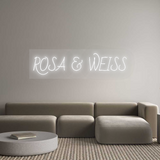 Personalisiertes Neonschild: ROSA & WEISS