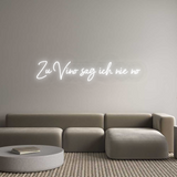 Personalisiertes Neonschild: Zu Vino sag i...