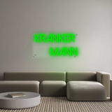 Personalisiertes Neonschild: Kranker 
Mann