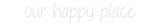 Personalisiertes Neonschild: our happy place