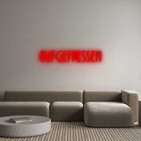 Personalisiertes Neonschild: AUFGEFRESSEN