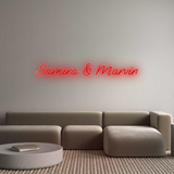 Personalisiertes Neonschild: Samira & Marvin