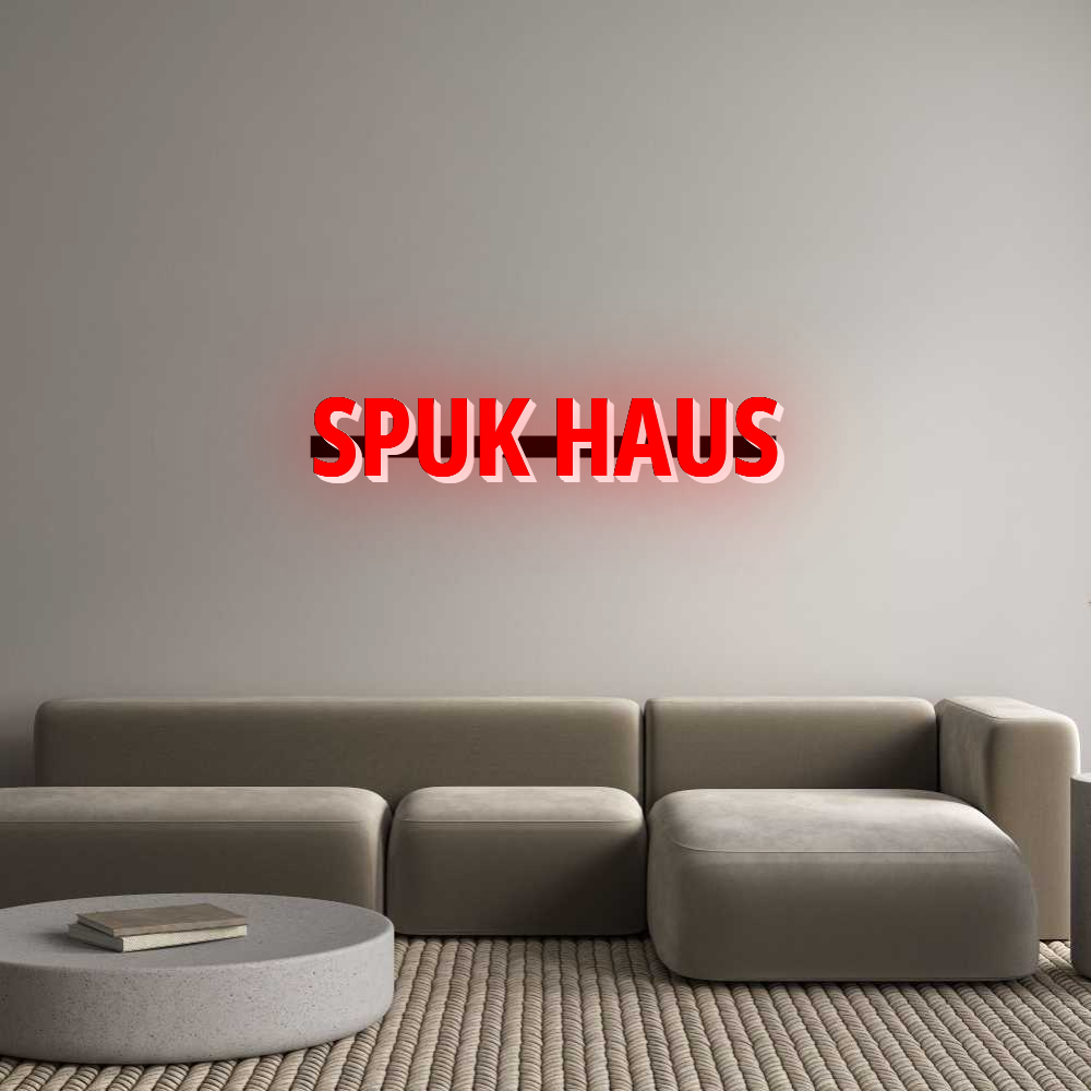 Personalisierte Leuchtreklame: SPUK HAUS