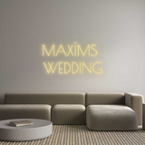 Personalisiertes Neonschild: MAXÏMS 
WEDD...