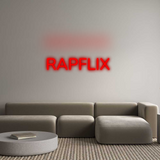 Personalisiertes Neonschild: RAPFLIX