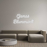Personalisiertes Neonschild: Gamas 
Blume...