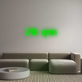 Personalisiertes Neonschild: 24h open