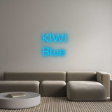 Personalisiertes Neonschild: KIWI 
Blue