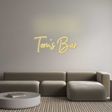 Personalisiertes Neonschild: Tom‘s Bar