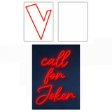 Custom Neon #2004 Personalisiertes LED-Neon (Schriftzug "call for Joker")