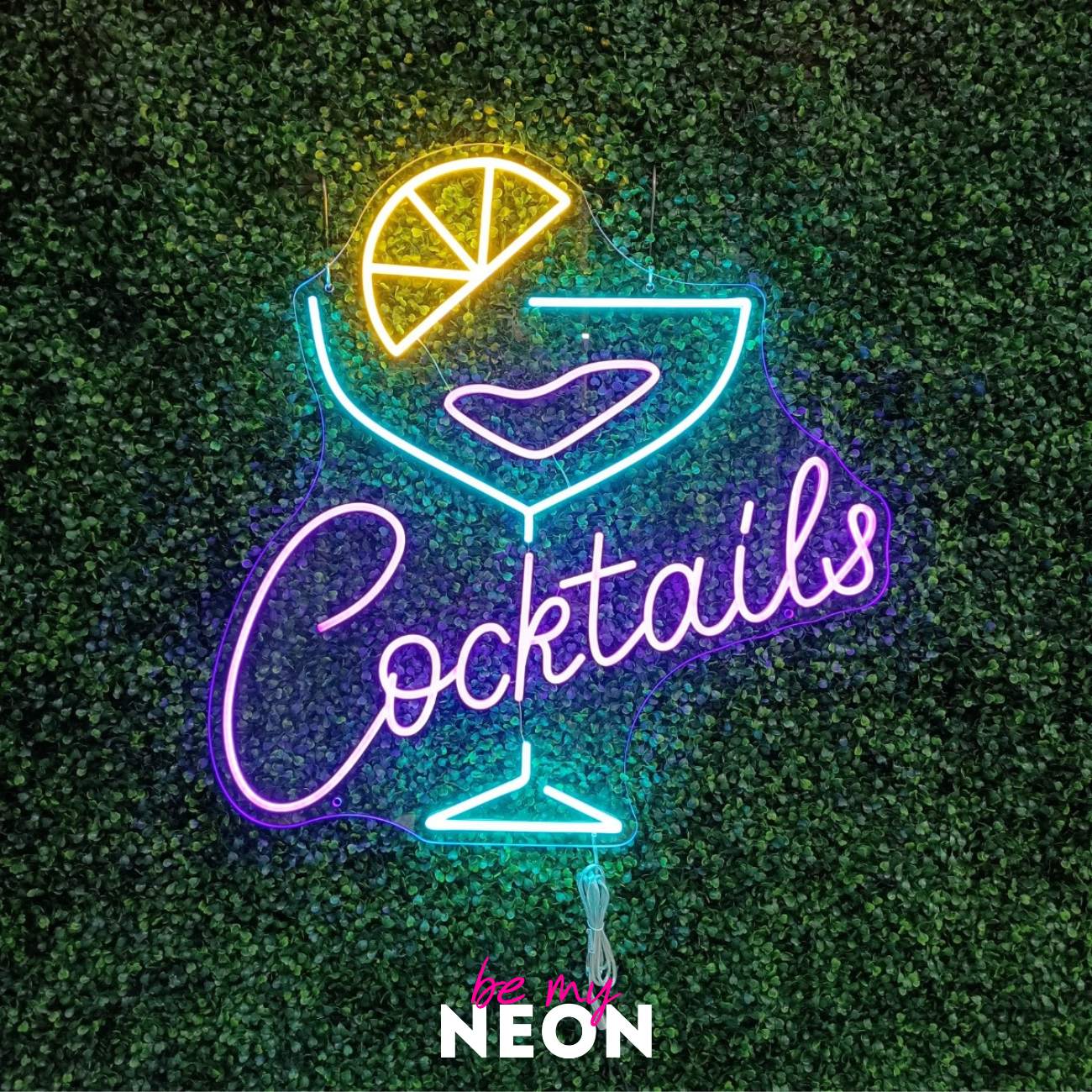 "Cocktails Glas" LED Neonschild