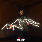 "Berge II" Leuchtmotiv aus LED Neon