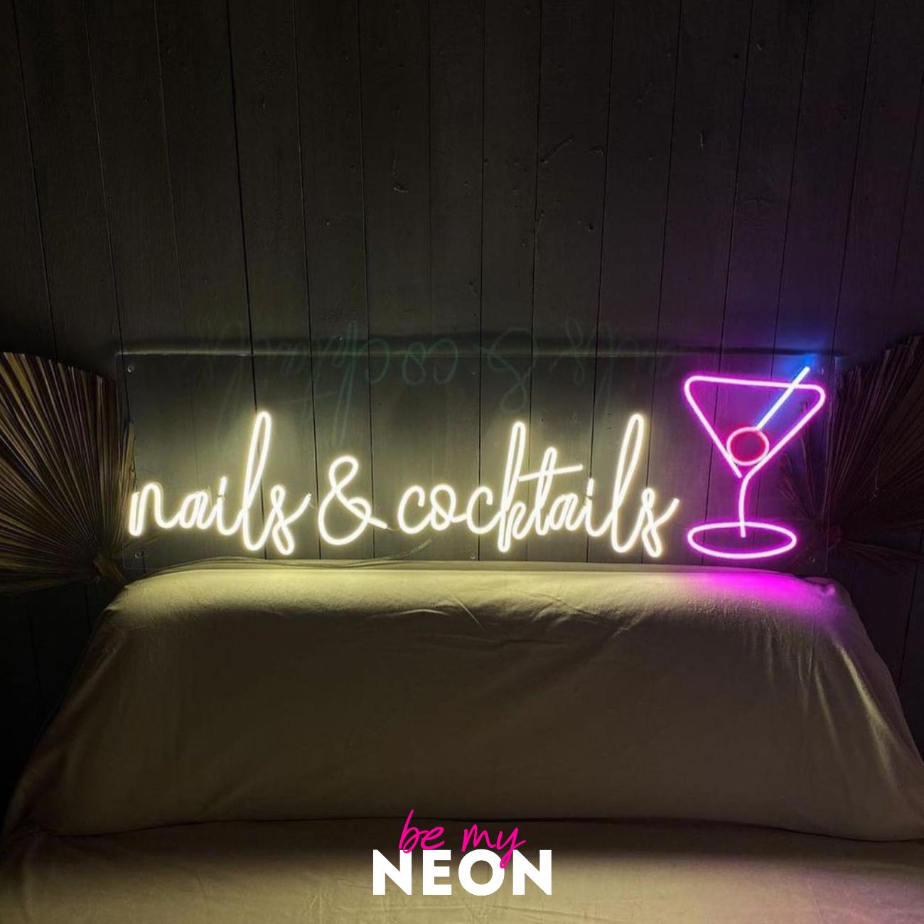 "nails & cocktails" LED Neonschild