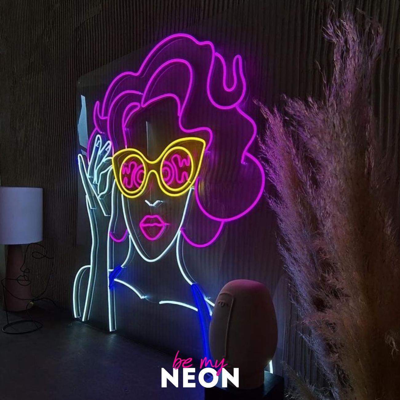 "Beauty Model Frau" LED Neonschild