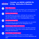 "hustle" Leuchtmotiv aus LED Neon