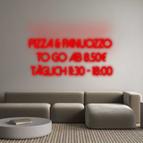 Personalisiertes Neonschild: Pizza & Panuo...