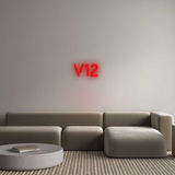 Personalisiertes Neonschild: V12