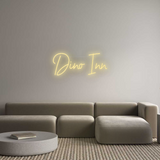 Personalisiertes Neonschild: Dino Inn