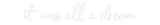 Personalisiertes Neonschild: it was all a ...