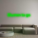 Personalisiertes Neonschild: Blumen to go