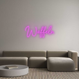 Personalisiertes Neonschild: Waffeln