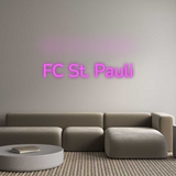 Personalisiertes Neonschild: FC St. Pauli