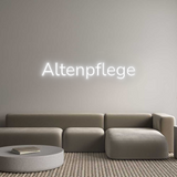 Personalisiertes Neonschild: Altenpflege