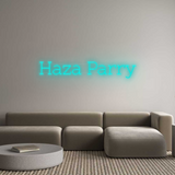Personalisiertes Neonschild: Haza Parry