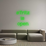 Personalisiertes Neonschild: s'fritz
is 
...
