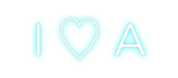 Custom Neon: I ♡ A