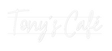 Personalisiertes Neonschild: Tony´s Café