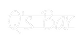 Personalisiertes Neonschild: Q's Bar