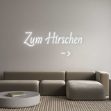 Personalisiertes Neonschild: Zum Hirschen ...