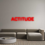 Personalisiertes Neonschild: ACTITUDE