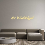 Personalisiertes Neonschild: der Weinlobby...