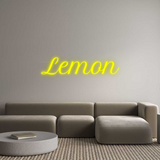Personalisiertes Neonschild: Lemon