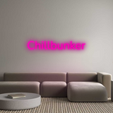Personalisiertes Neonschild: Chillbunker