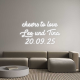 Personalisiertes Neonschild: cheers to lov...