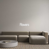 Personalisiertes Neonschild: Flowers