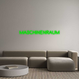 Personalisiertes Neonschild: Maschinenraum