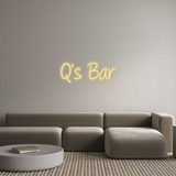 Personalisiertes Neonschild: Q's Bar