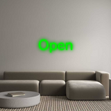 Personalisiertes Neonschild: Open