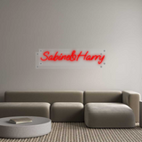 Personalisiertes Neonschild: Sabine&Harry