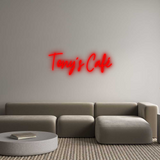 Personalisiertes Neonschild: Tony´s Café