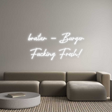 Personalisiertes Neonschild: bratar - Burg...