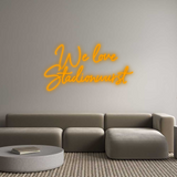 Personalisiertes Neonschild: We love 
Sta...