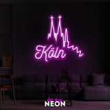 "Köln" Leuchtmotiv aus LED Neon