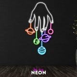 "Space Hand - Art" Leuchtmotiv aus LED Neon