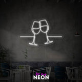 "Weingläser" LED Neonschild